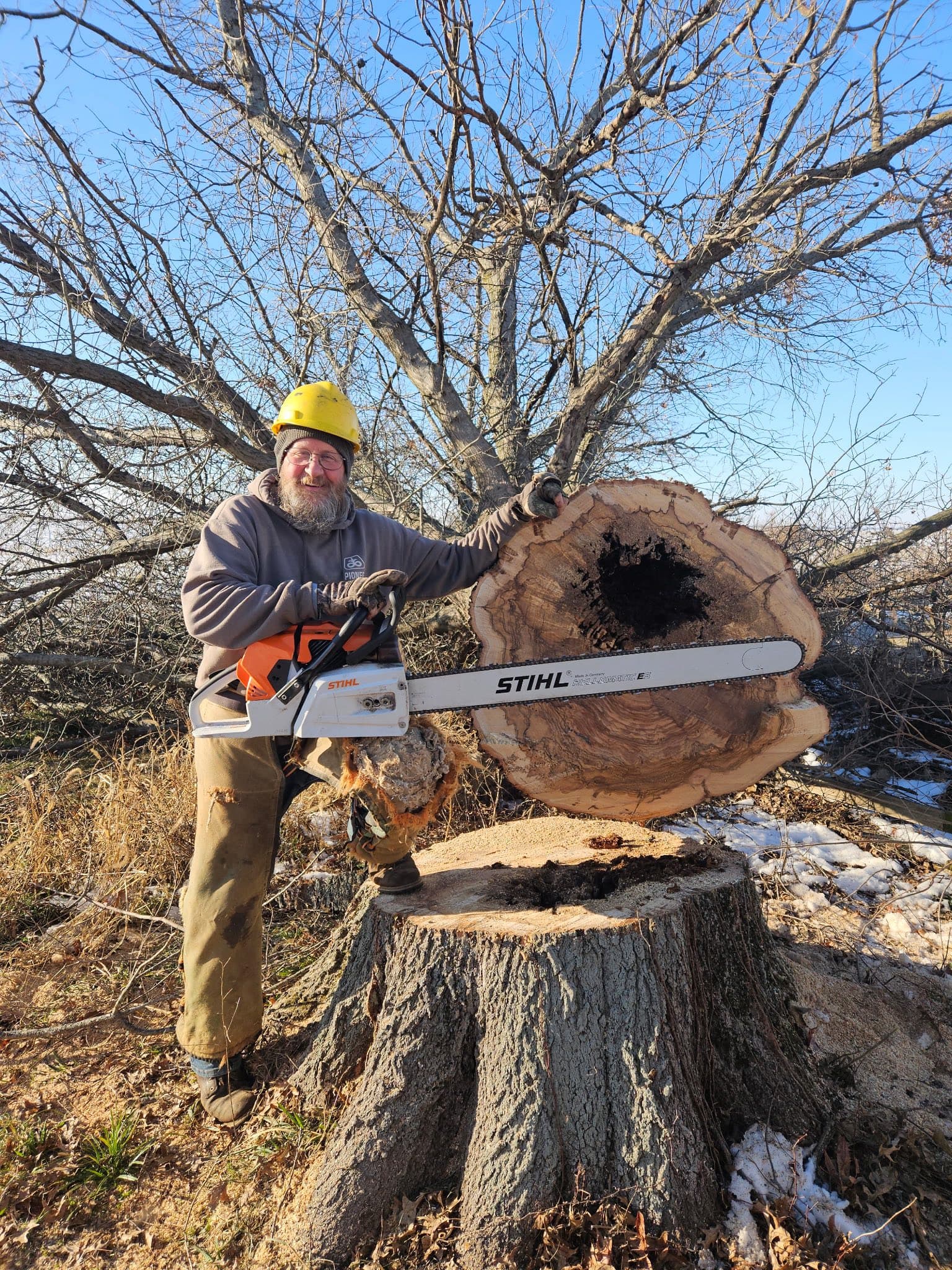 Perry Bushue of Forest Resources Inc. in the field